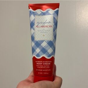 Bath & Body Works Gingham All-American Body Cream - Red and Blue